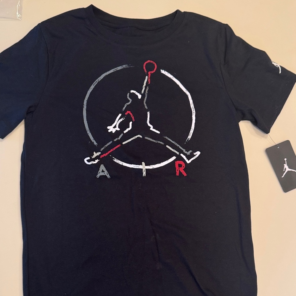 Nike Black Tee with Red and White Logo